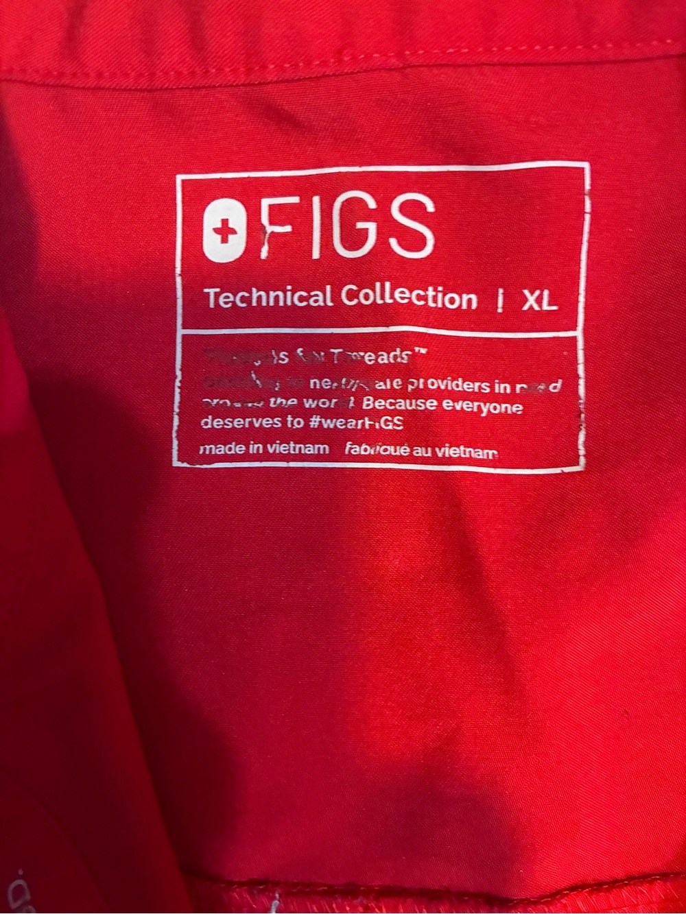 Figs Rafaela Scrub Top Pop Red size XL - Picture 7 of 8
